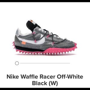Off-White x Wmns Waffle Racer 'Fuchsia'.